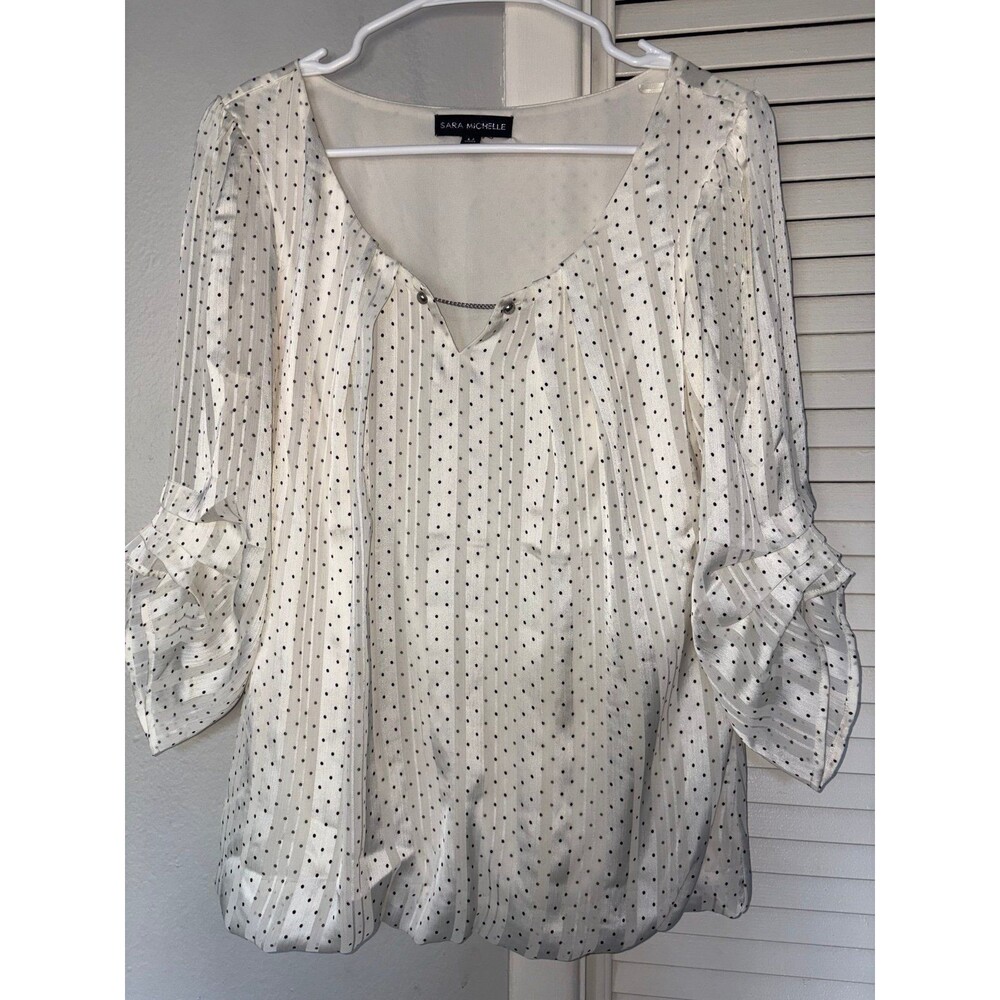 Sara Michelle Dotted Blouse - Size M